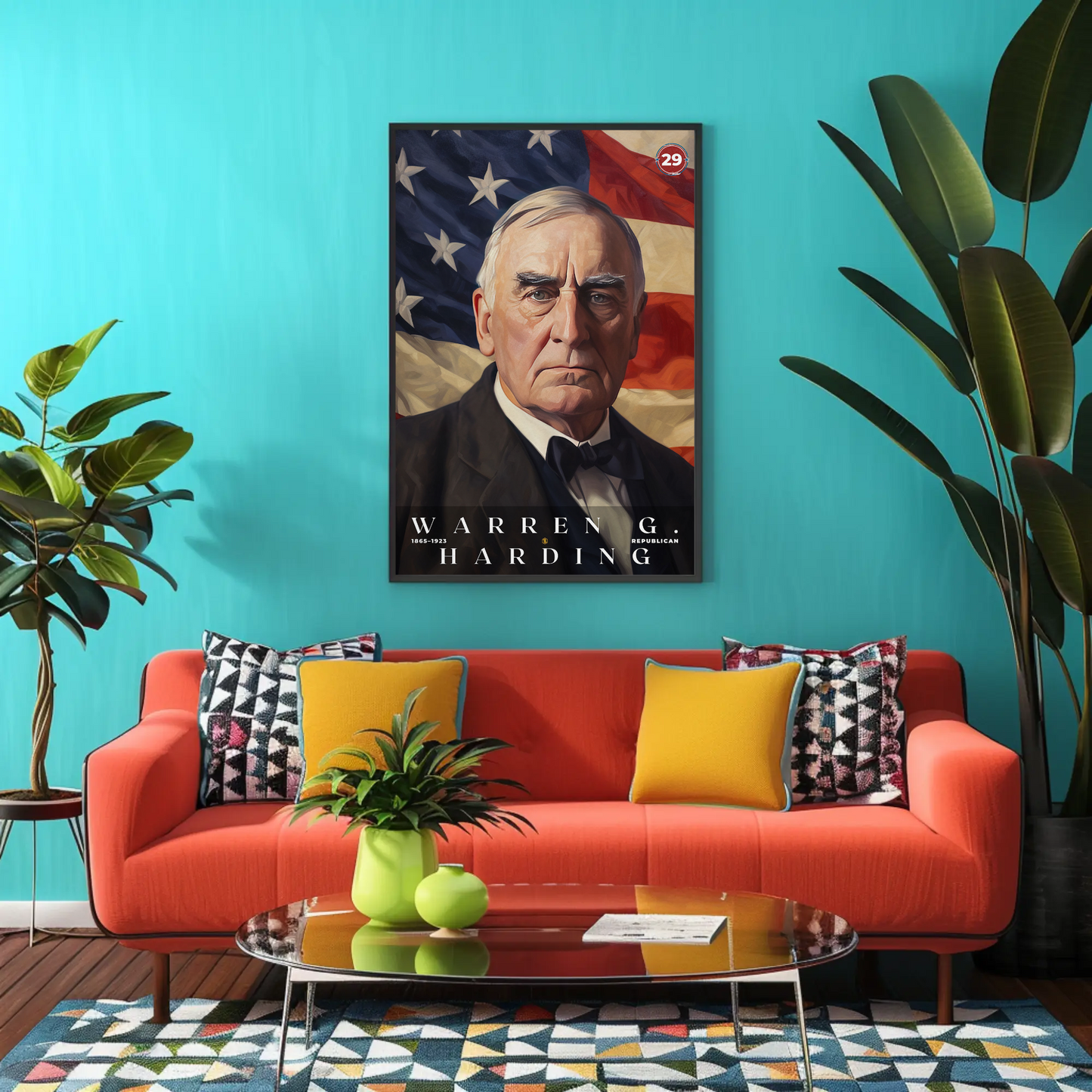 Warren Harding 29th President Of The United States Portrait