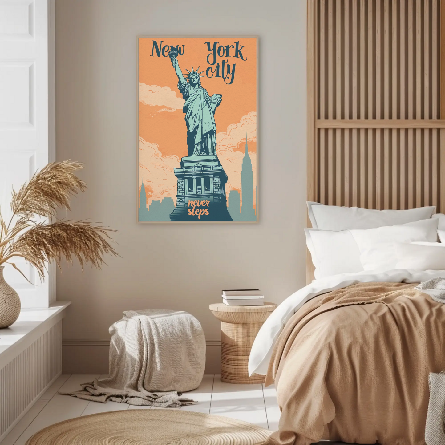 New York City Statue of Liberty Vintage Poster