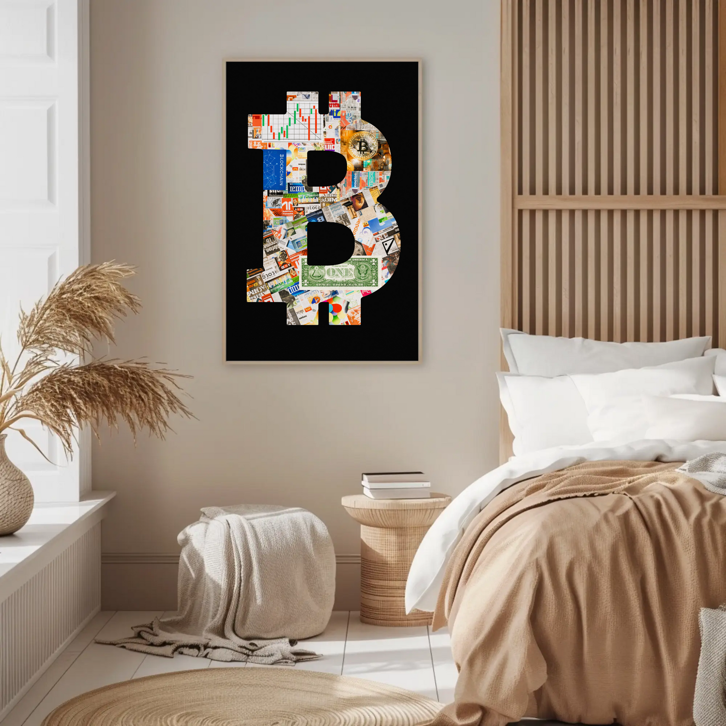 Vintage Poster Bitcoin Collage Art