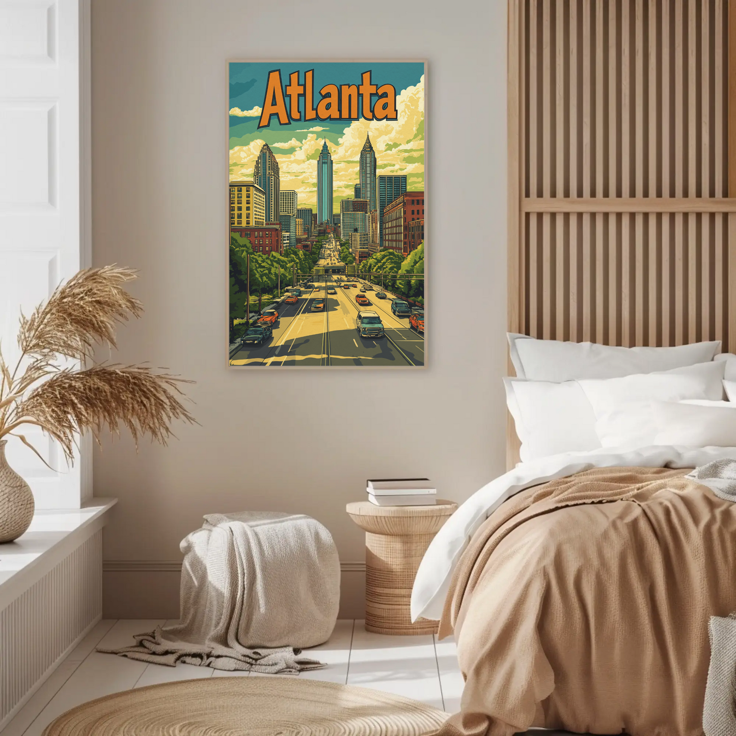 Atlanta Georgia Skyline Vintage Poster