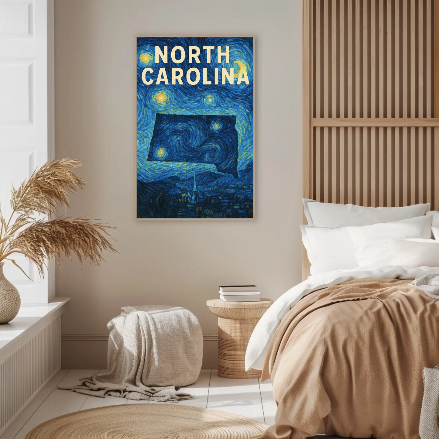 North Carolina Starry Night Poster