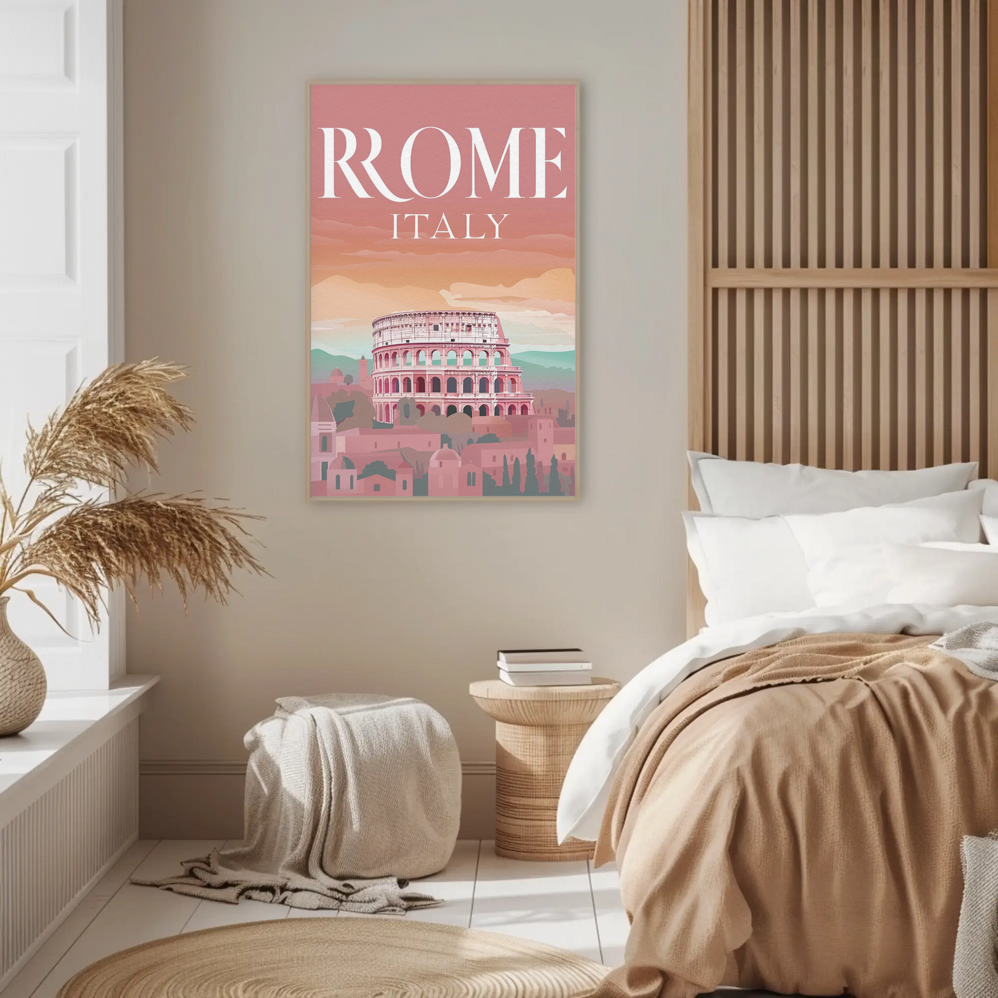 Rome Italy Vintage Colosseum Poster