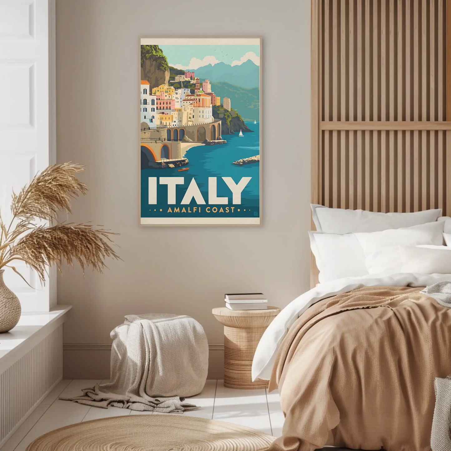 Vintage Poster Italy Amalfi Coast