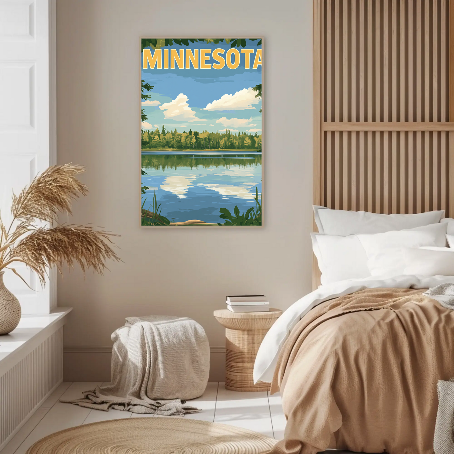 Minnesota’s Tranquil Lakes Vintage Travel Poster