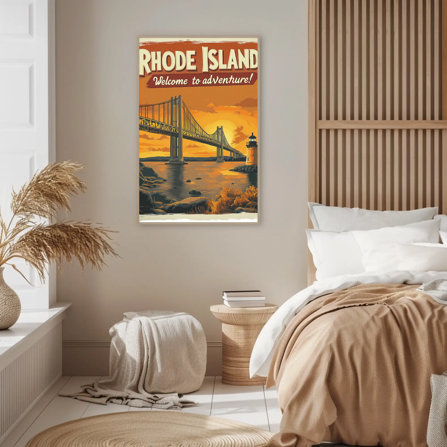 Rhode Island Adventure Vintage Travel Poster