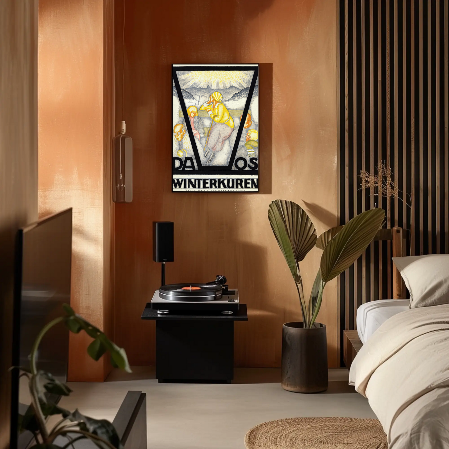 Davos Winterkuren Vintage Poster
