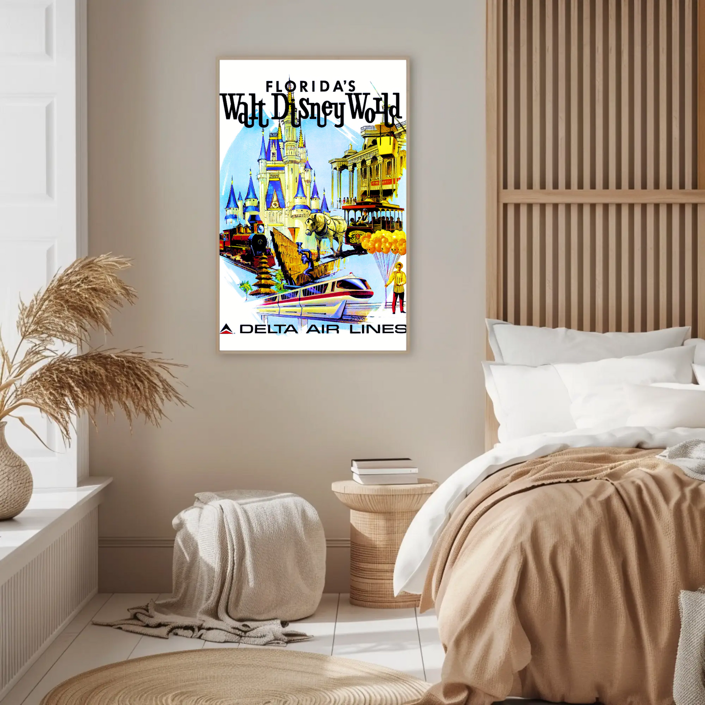 Disney World Florida Air Lines Travel Poster