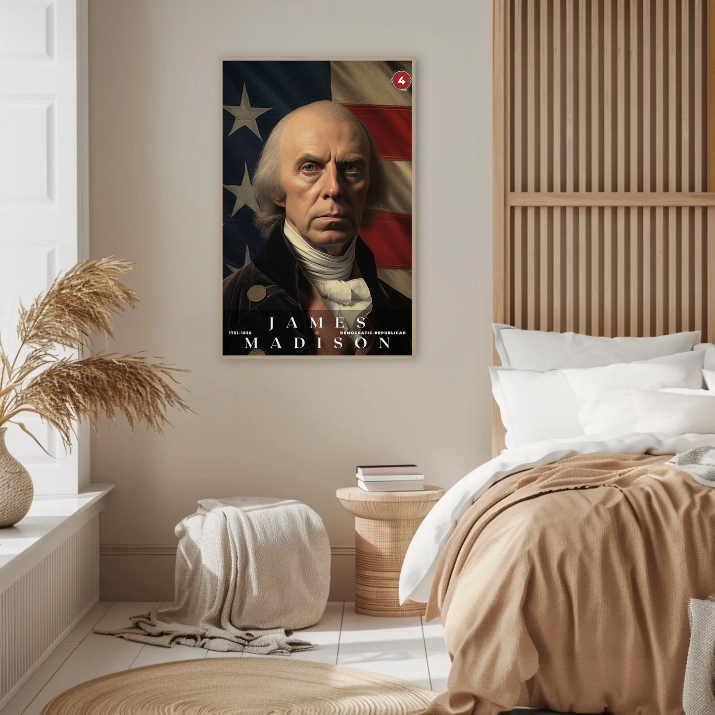 James Madison 4th President Of The United States Portrait