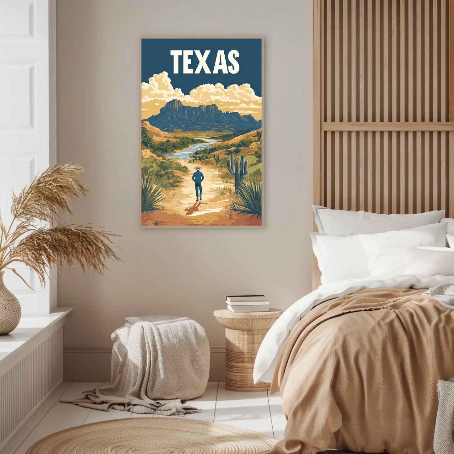 Texas Vintage Poster - Western Landscape