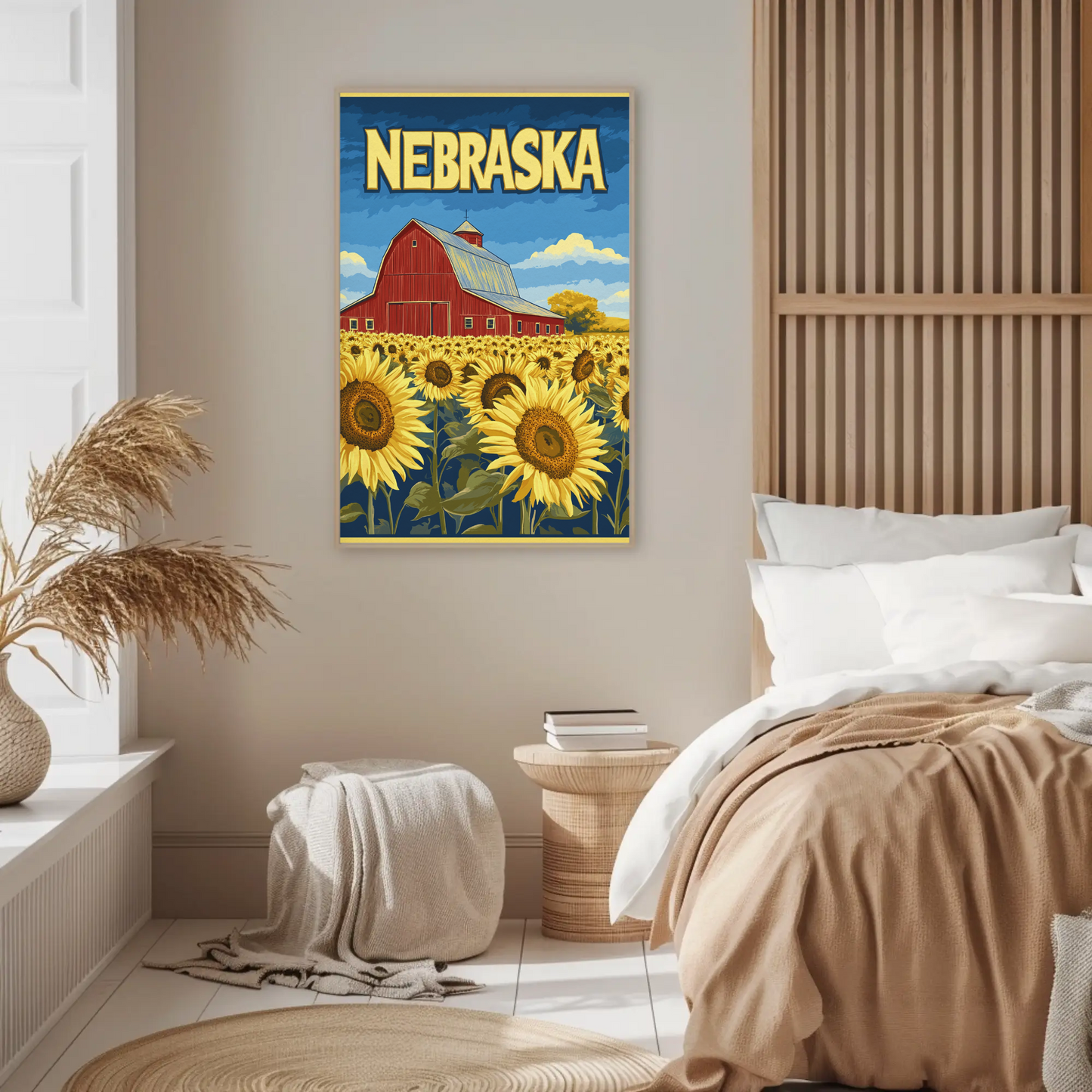 Nebraska Sunflower Fields Poster
