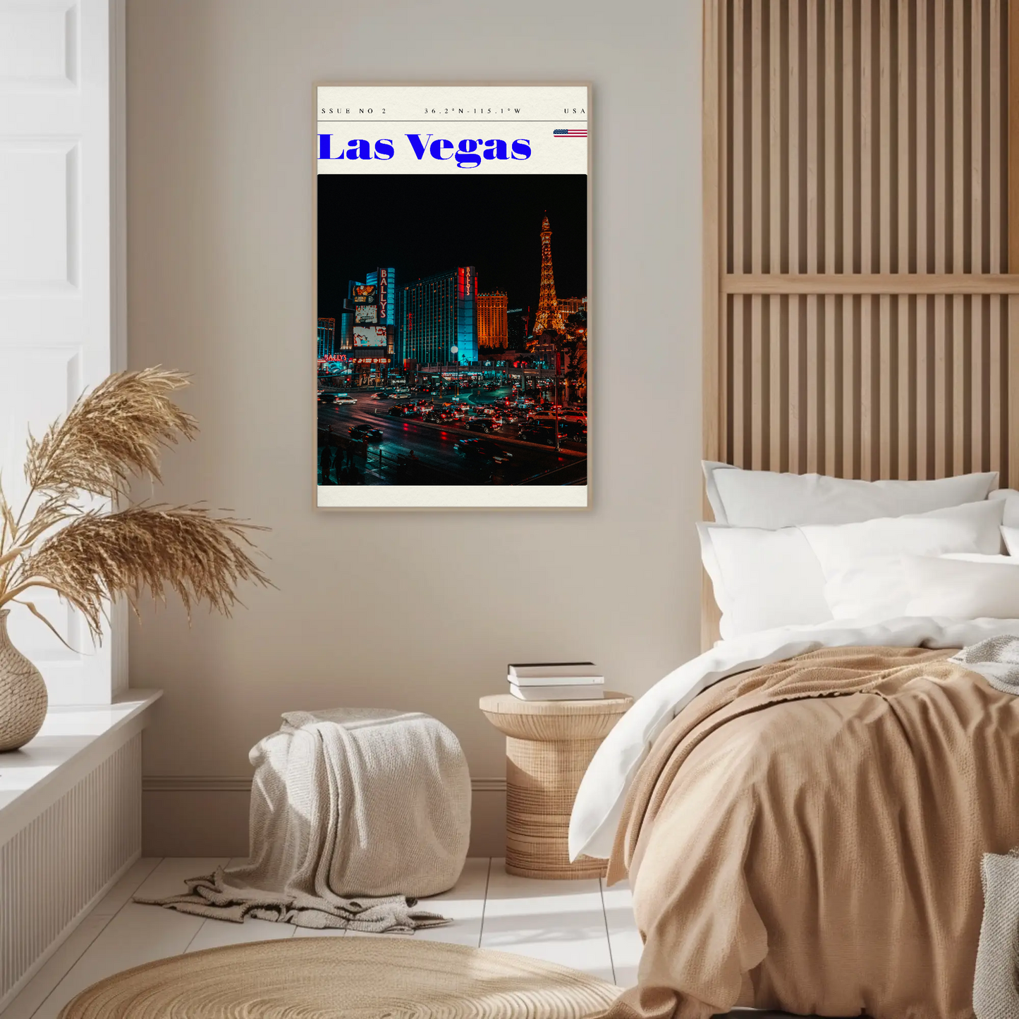 Vintage Poster Las Vegas Strip Night Lights
