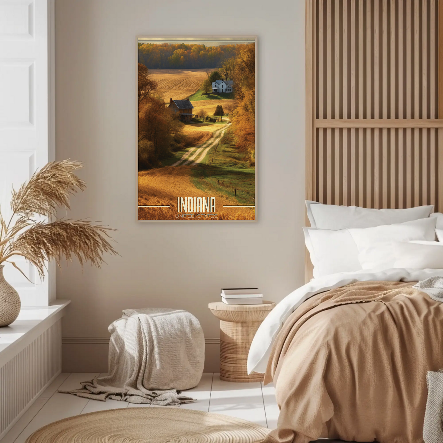 Indiana Farm Vintage Poster