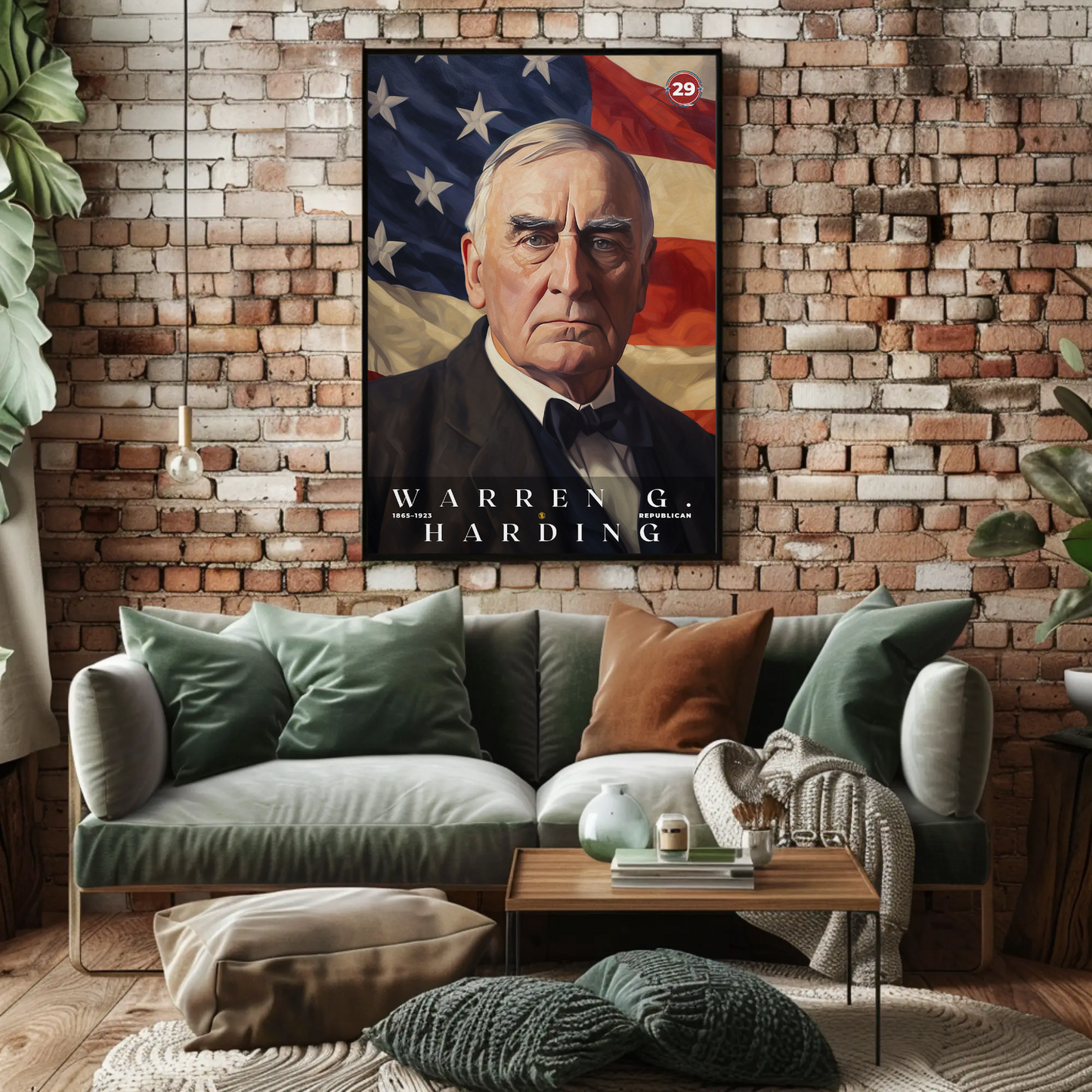 Warren Harding 29th President Of The United States Portrait