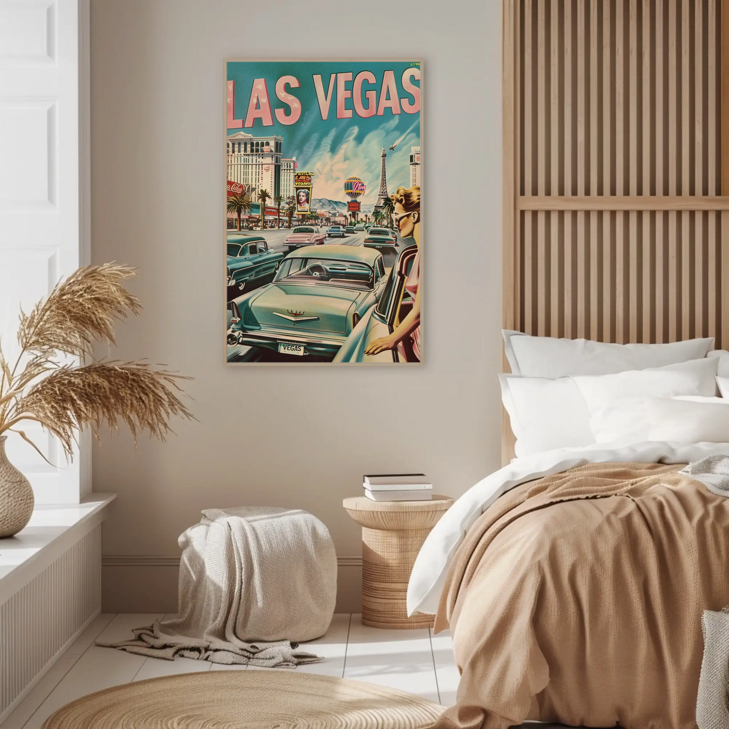 Las Vegas Retro Scene Poster