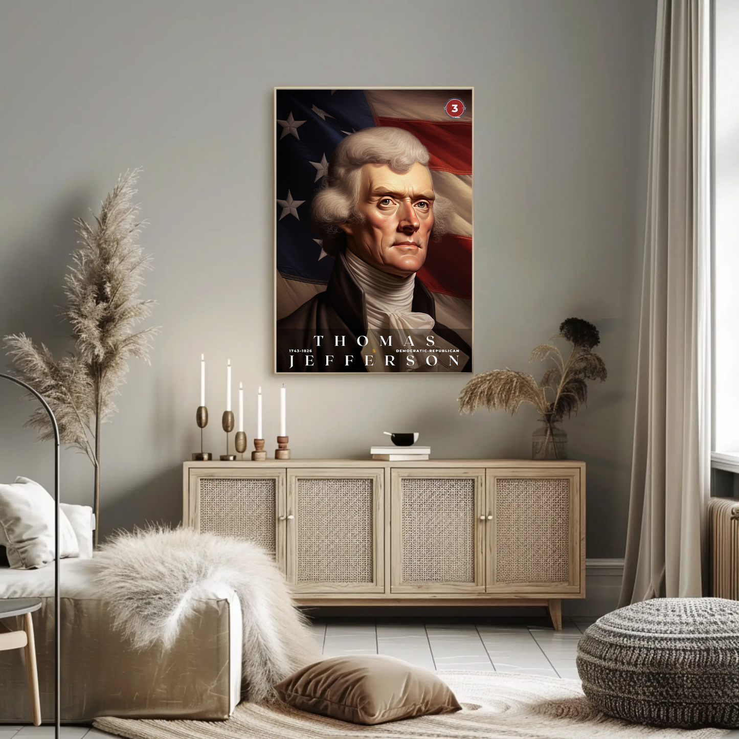 Thomas Jefferson 3rd President Of The United States Portrait
