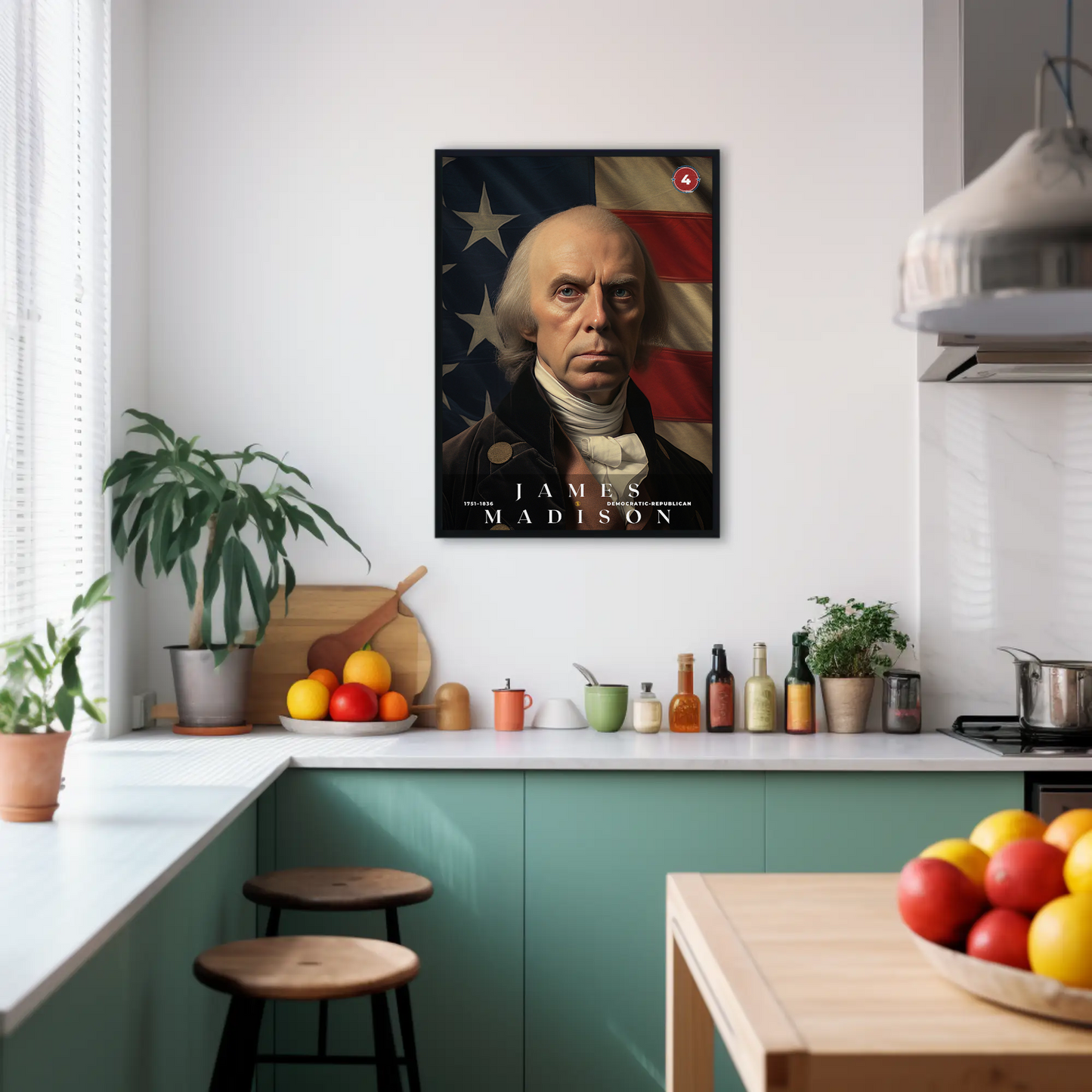 James Madison 4th President Of The United States Portrait