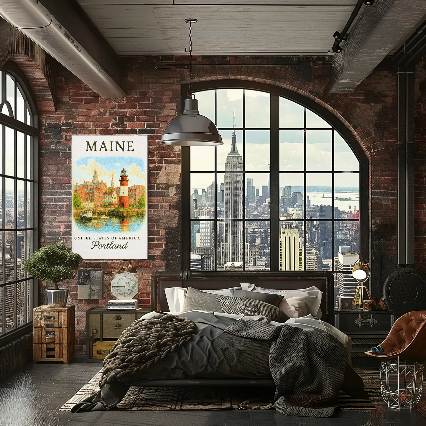 Maine, Portland Signature Series Vintage Travel Poster