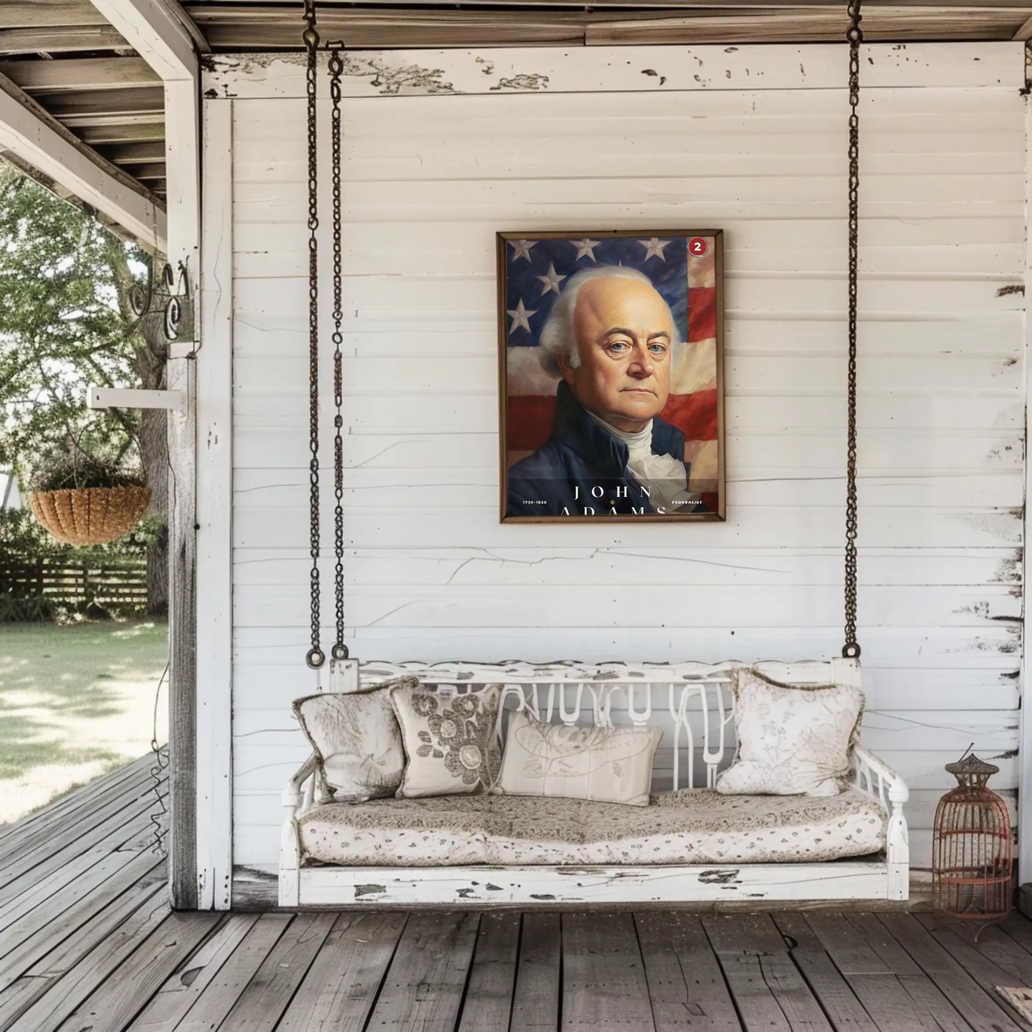 John Adams 2nd President Of The United States Portrait