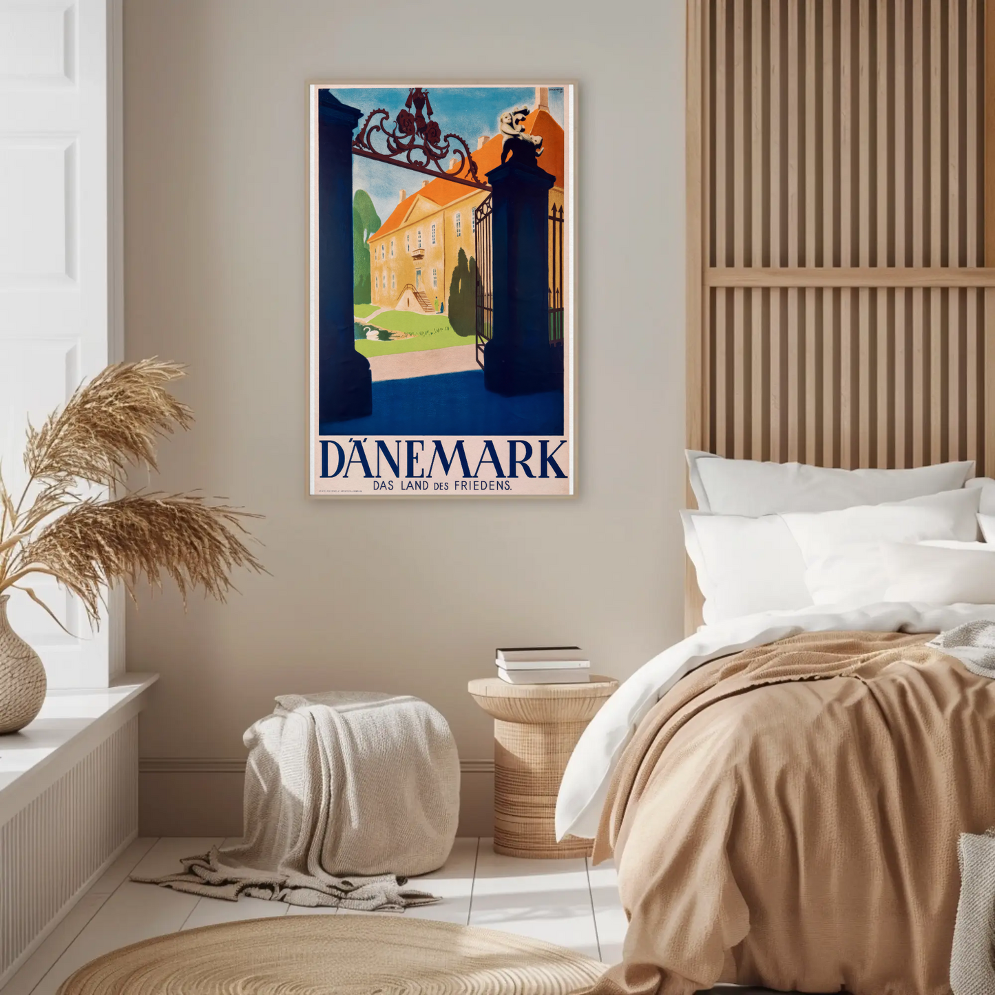 Denmark Land of Peace Vintage Poster