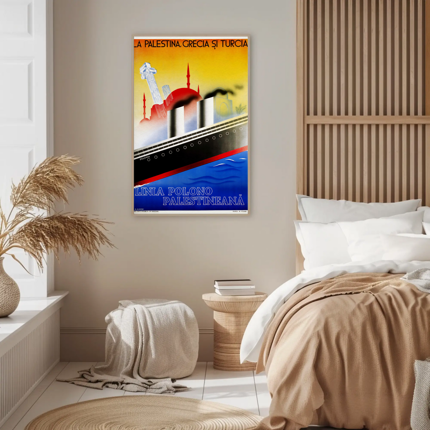Poland Palestine Greece Turkey Cruise Vintage Poster