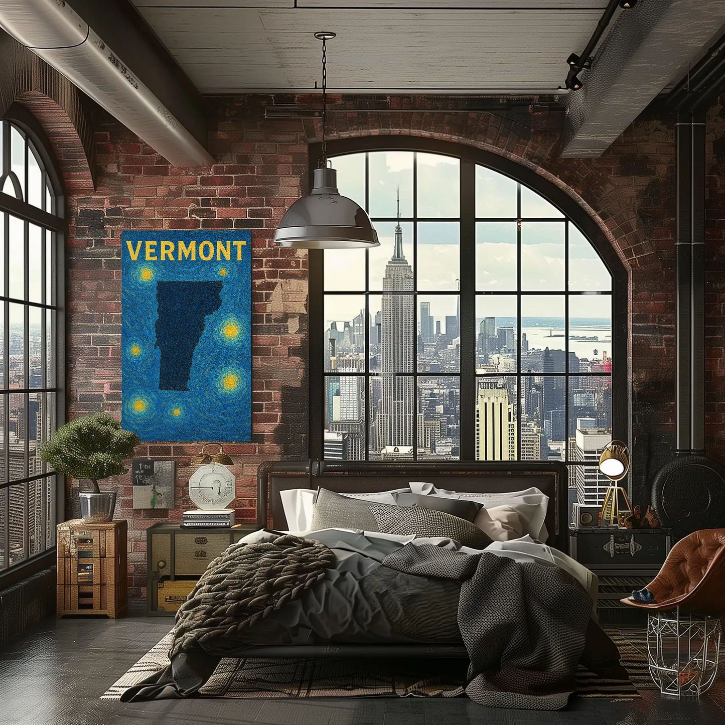 Vermont Starry Night Poster