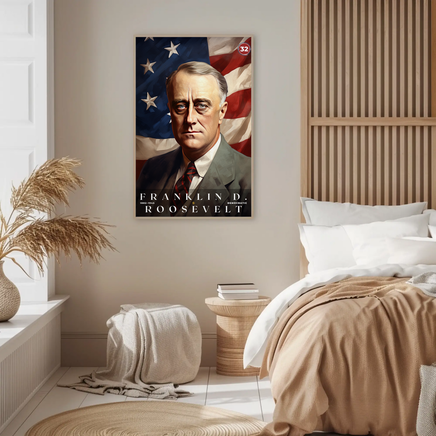 Franklin Roosevelt 32nd President Of The United States Portrait
