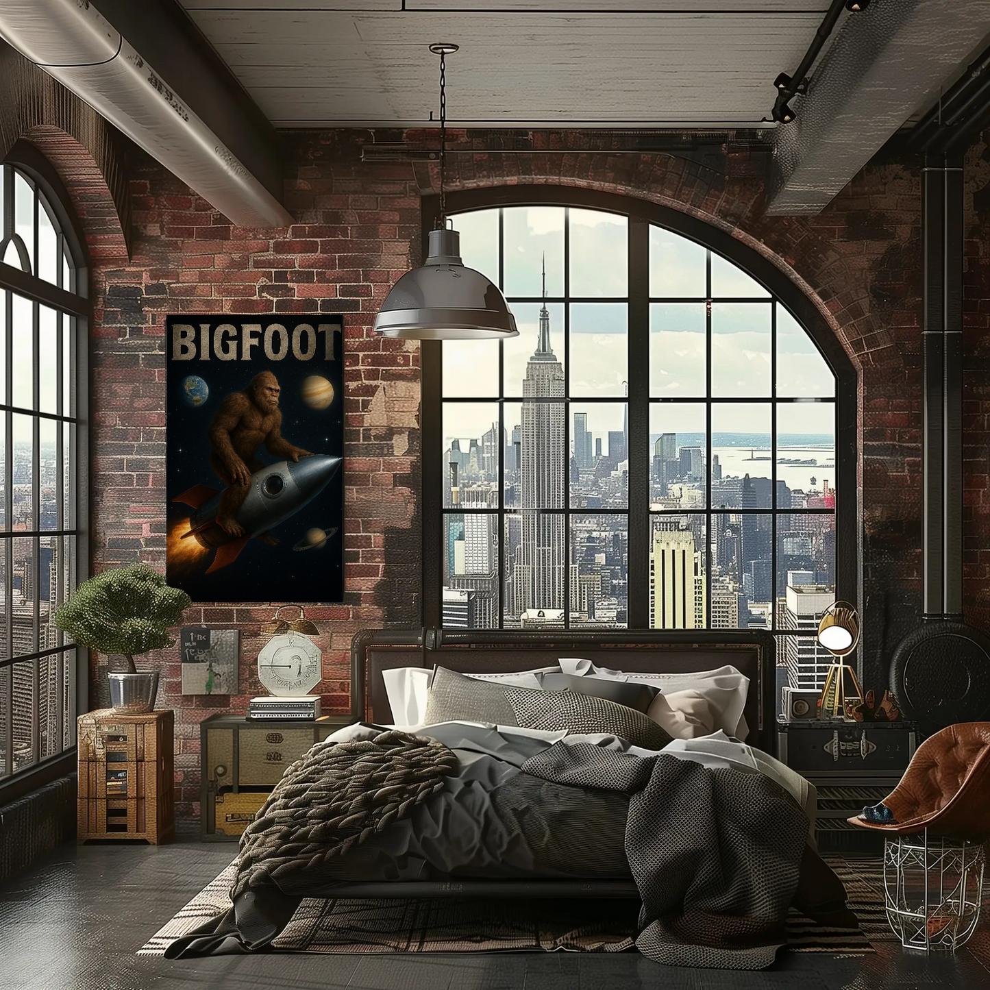 Vintage Poster Bigfoot Space Realism