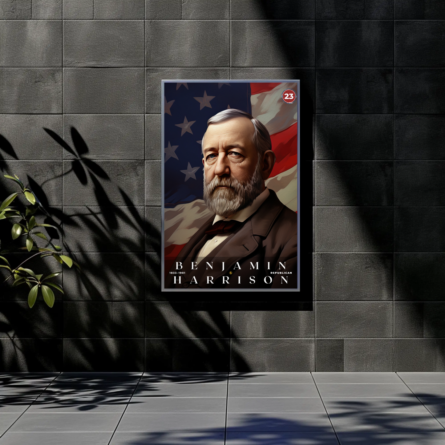 Benjamin Harrison 23rd President Of The United States Portrait