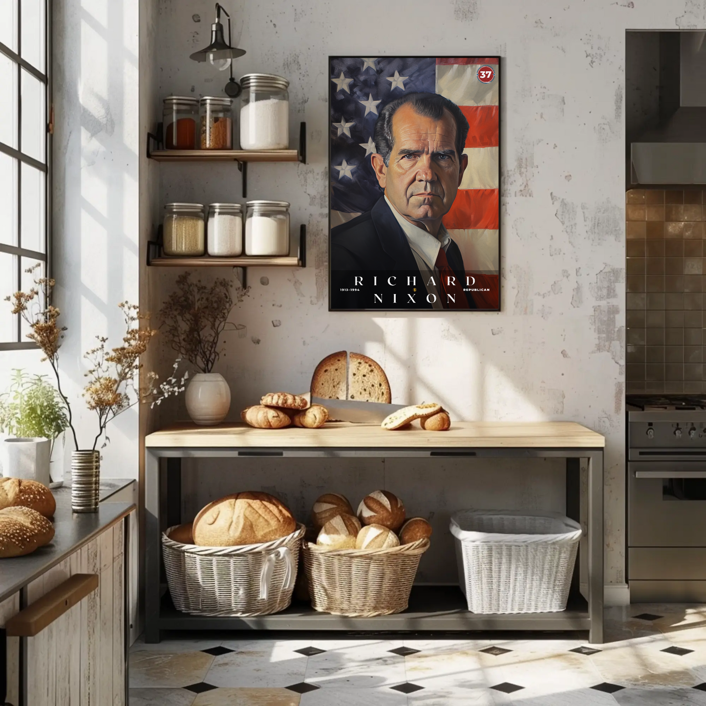 Richard Nixon 37th President Of The United States Portrait
