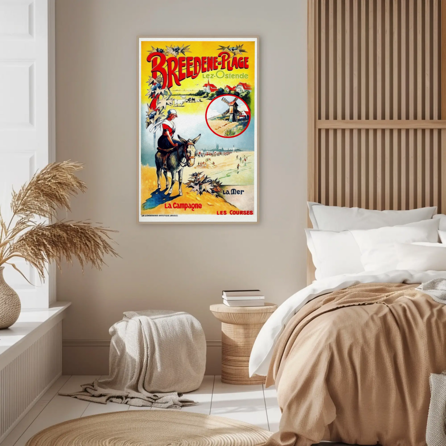 Breedene-Plage, Lez-Ostende Vintage Poster