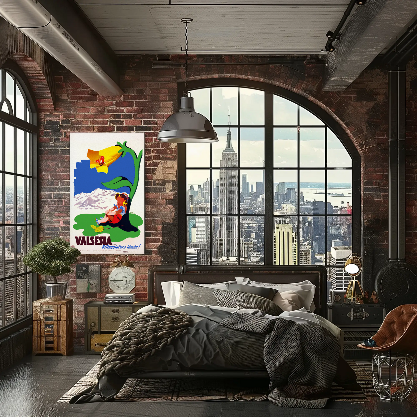 Valsesia Vintage Poster Ideal Vacation