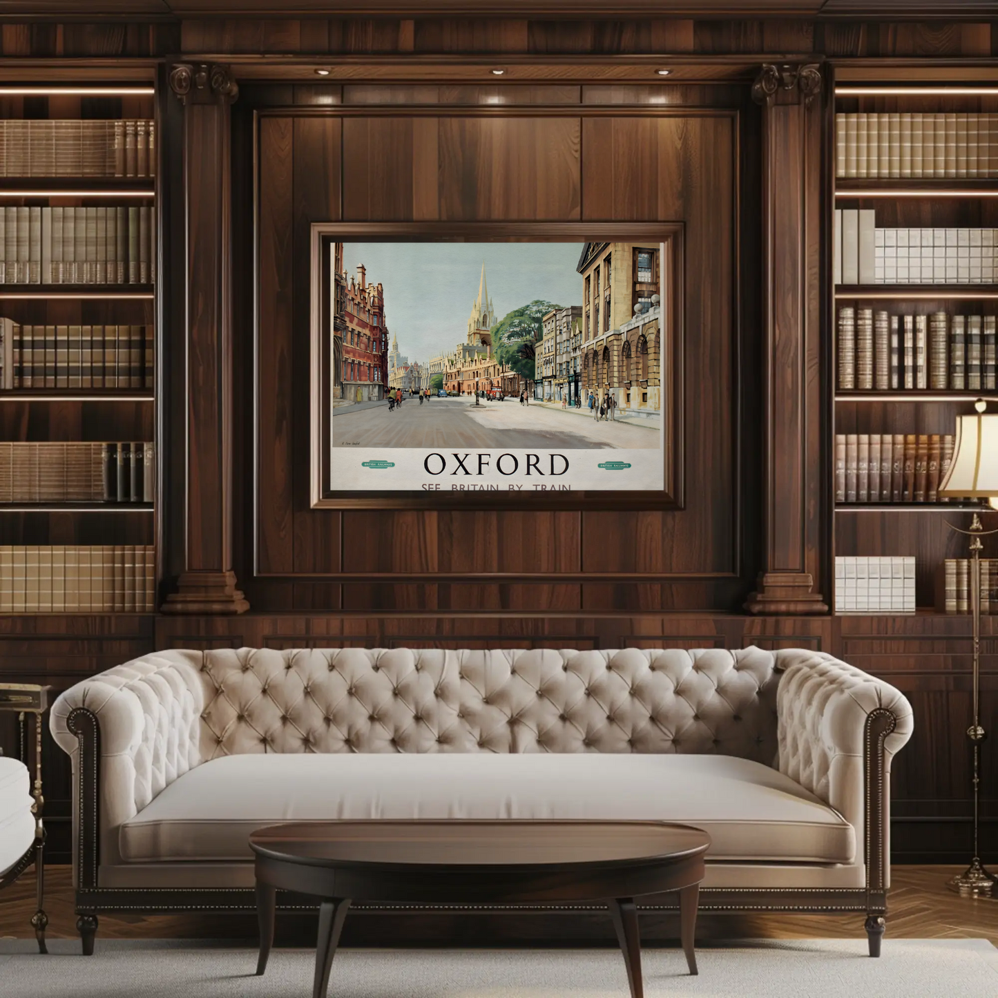Oxford Travel by Train Poster