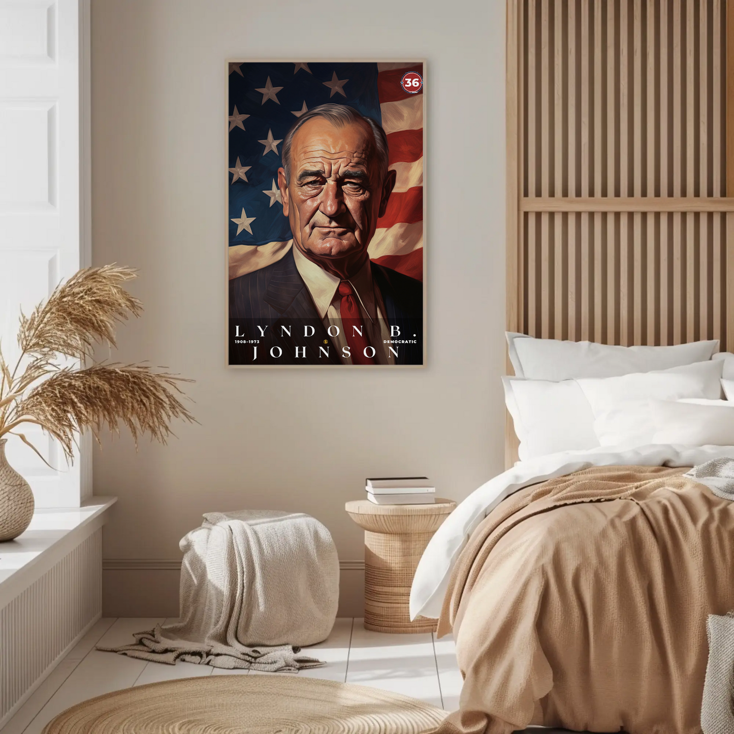 Lyndon Johnson 36th President Of The United States Portrait