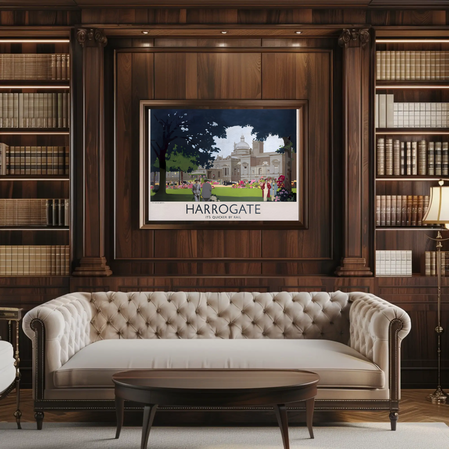 Harrogate - It's Quicker by Rail Poster