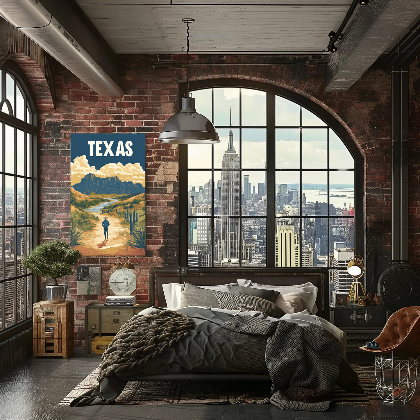 Texas Vintage Poster - Western Landscape