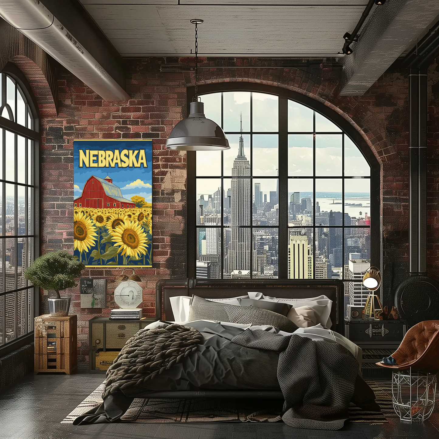 Nebraska Sunflower Fields Poster