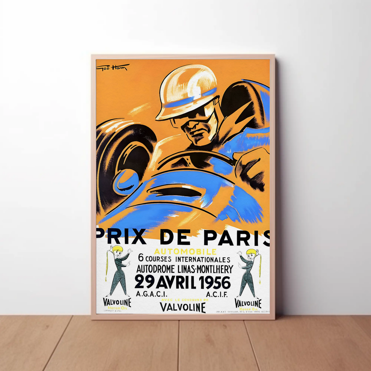 Prix de Paris – 1956 Valvoline Race Poster