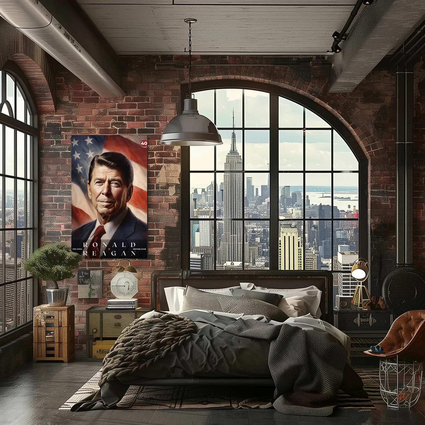 Ronald Reagan 40th President Of The United States Portrait