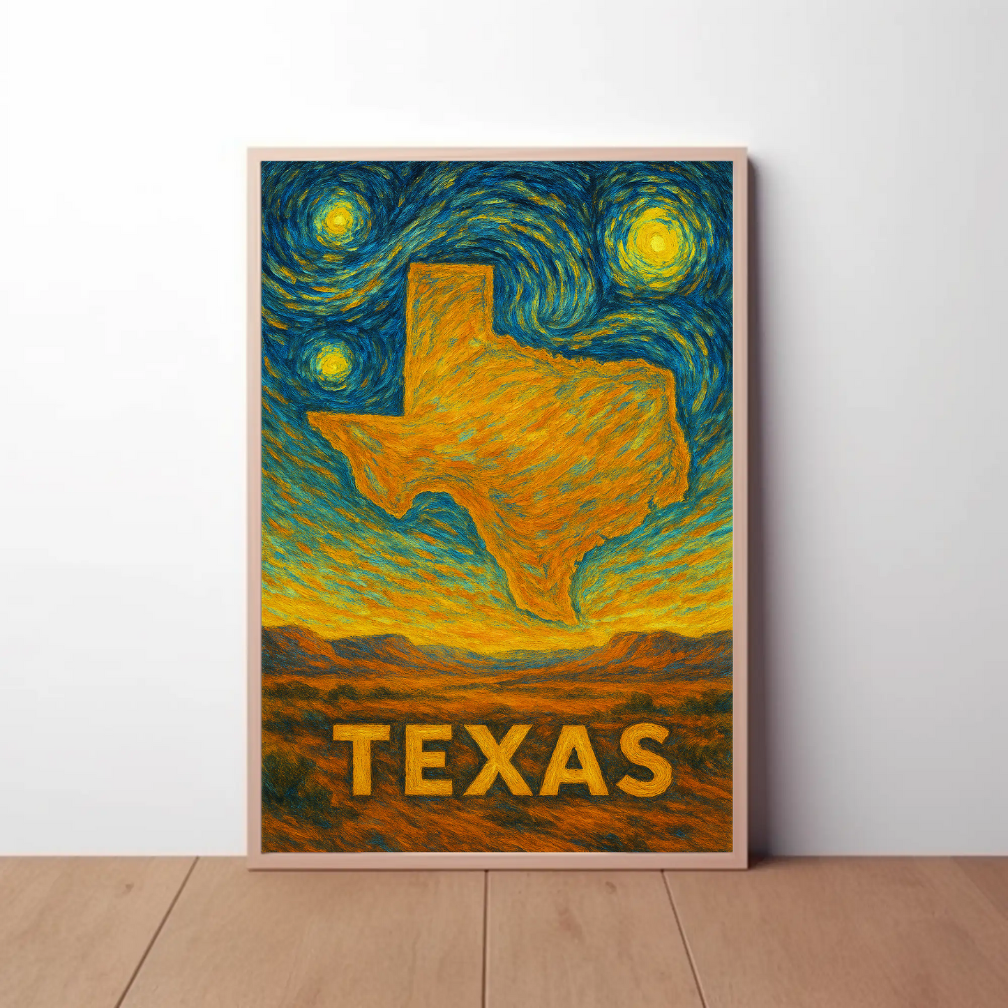 Texas Starry Night Poster