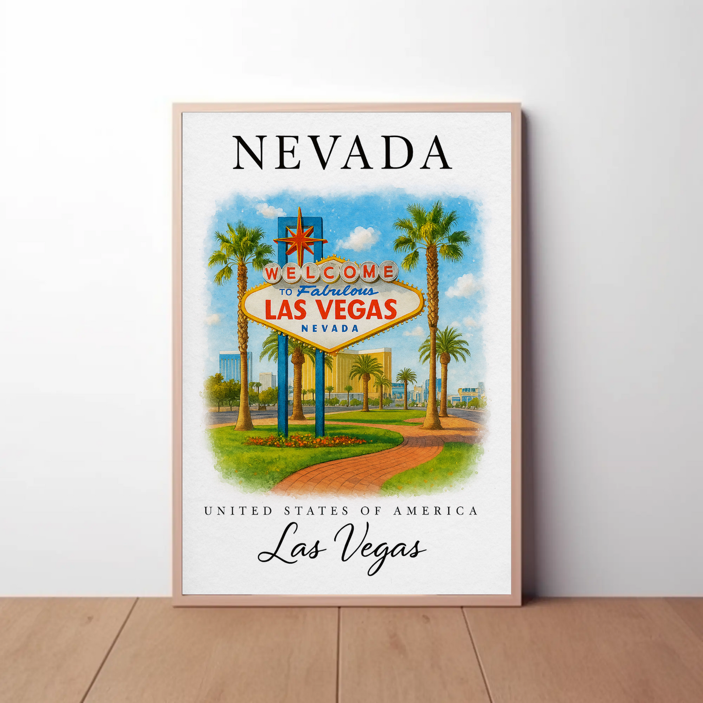 Nevada, Las Vegas Signature Series Vintage Travel Poster