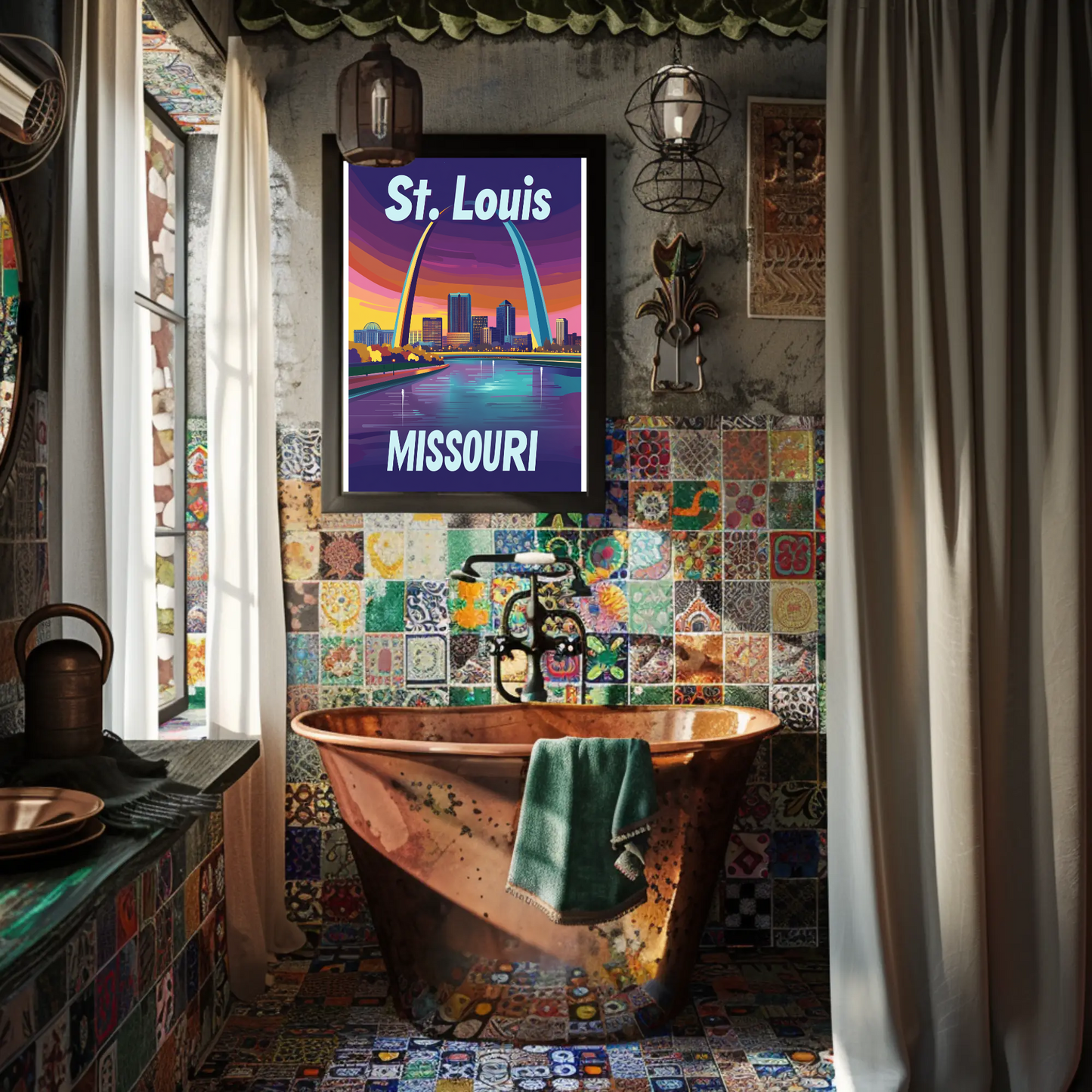 St. Louis, Missouri Vintage Travel Poster