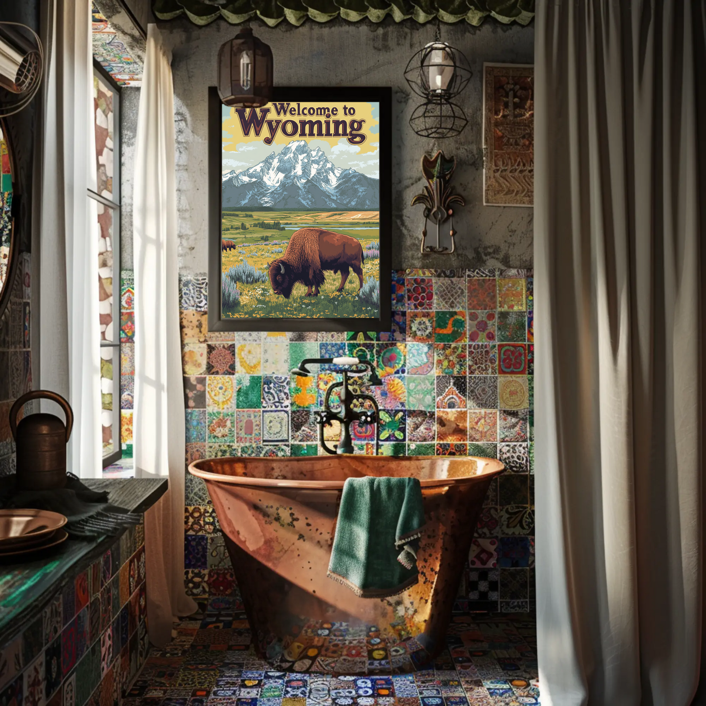 Welcome to Wyoming Vintage Poster