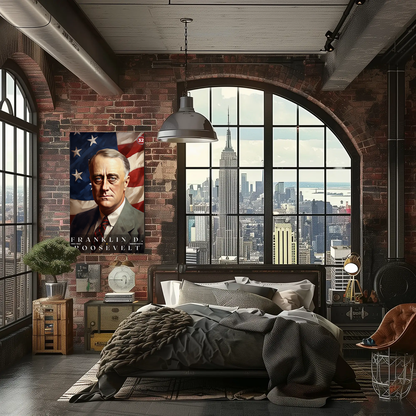 Franklin Roosevelt 32nd President Of The United States Portrait