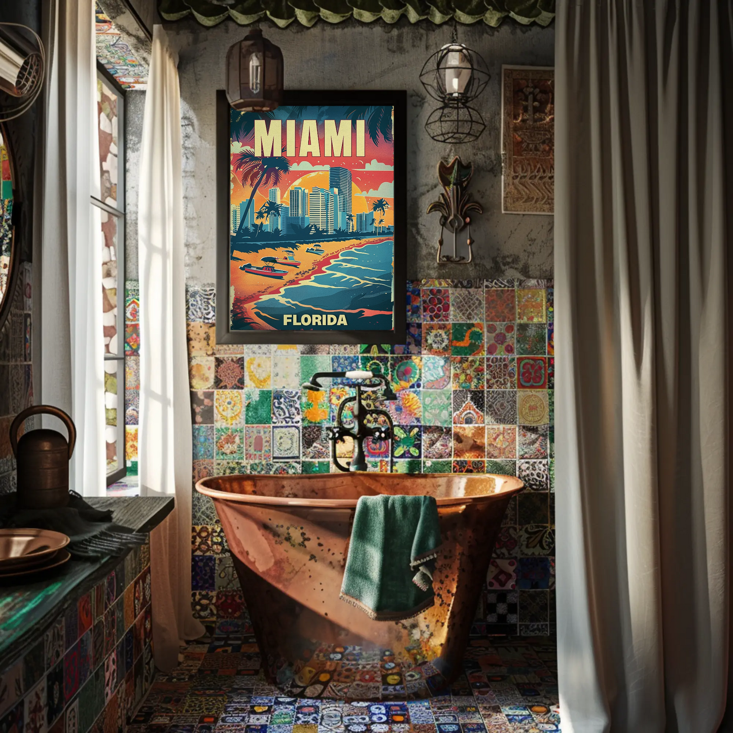 Miami Florida Vintage Poster