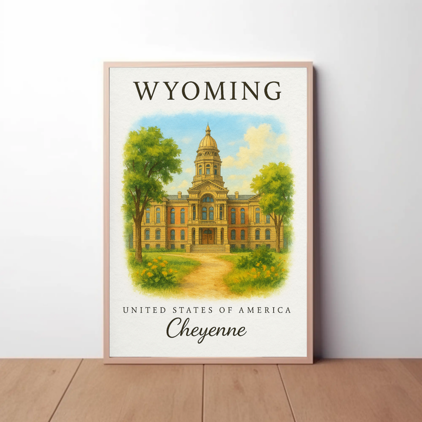 Wyoming, Cheyenne Signature Series Vintage Travel Poster