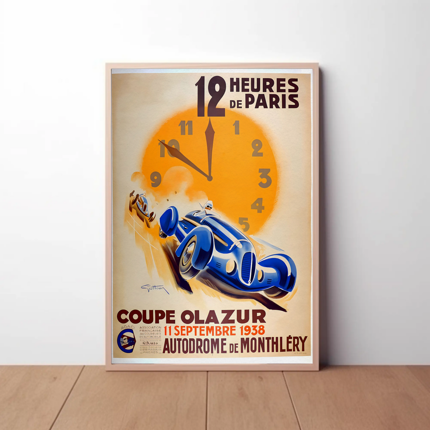12 Heures de Paris – 1938 Race Poster