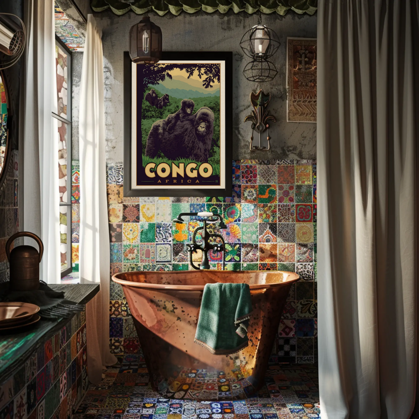 Congo Africa Vintage Poster
