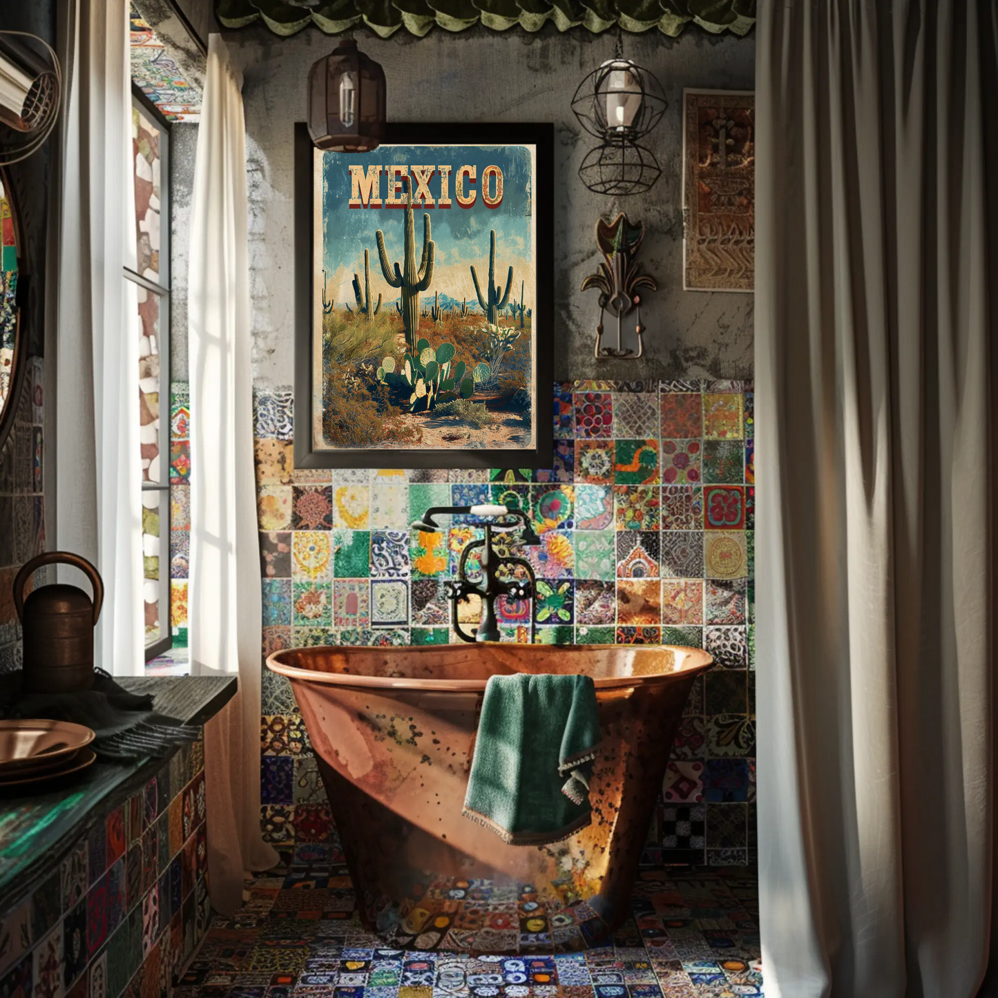 Mexico Desert Vintage Poster