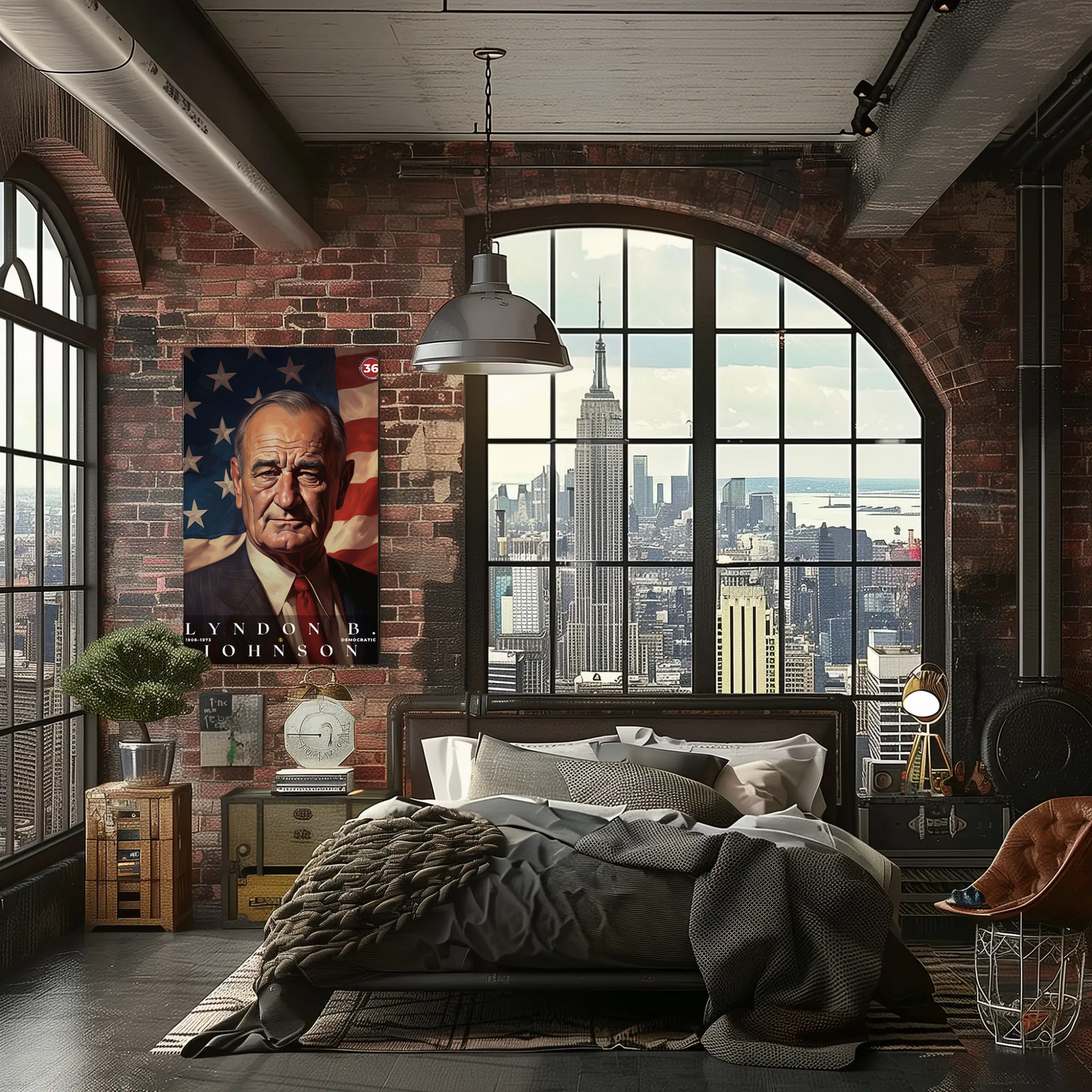Lyndon Johnson 36th President Of The United States Portrait