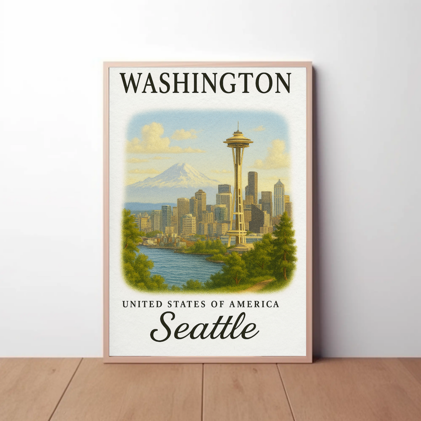 Washington, Seattle Signature Series Vintage Travel Poster
